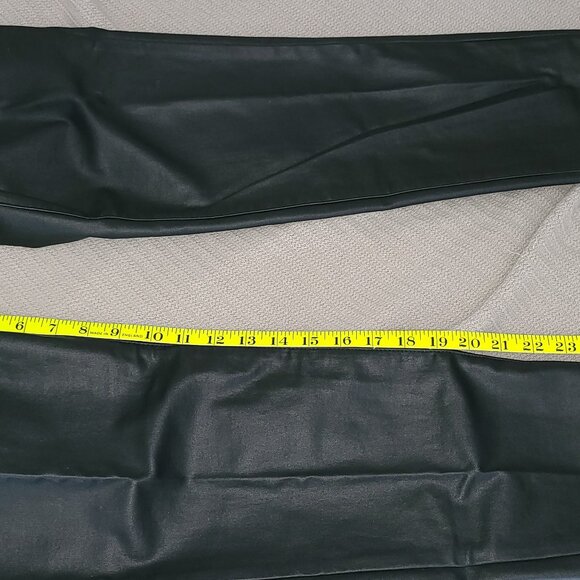 I.N.C. DENIM FAUX LEATHER  MID RISE STRAIGHT LEG BLACK PANTS SIZE 10/30 - Picture 11 of 16
